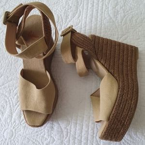 Castaner Platform Canvas Wedge Heels Size 39